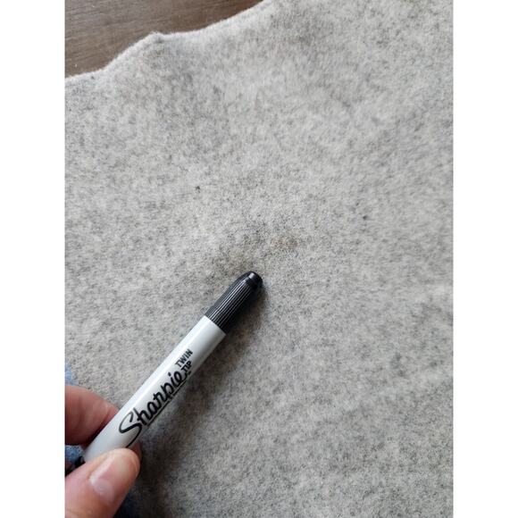 Coach Wool Cashmere blend scarf 9 1/2" w 59" long UNISEX BLUE GRAY STRIPED - Picture 5 of 5